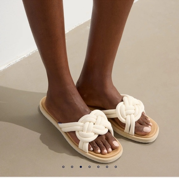 Rothy's Cream Sandals with Braided Design - Picture 2 of 7